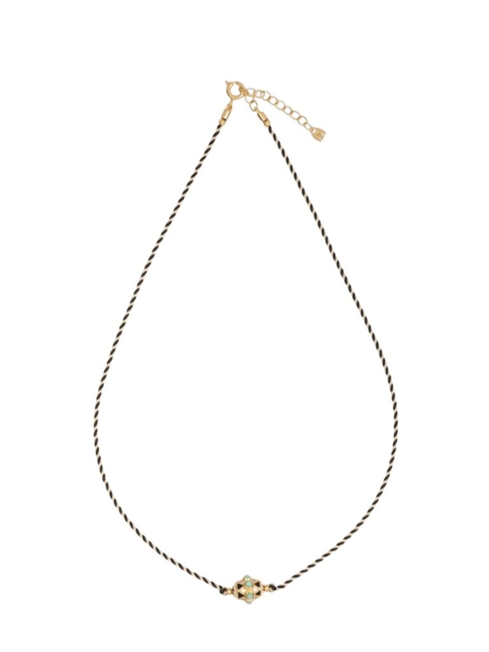 Dorothee Sausset Havana Choker Bicolor Thread Black and Ecru